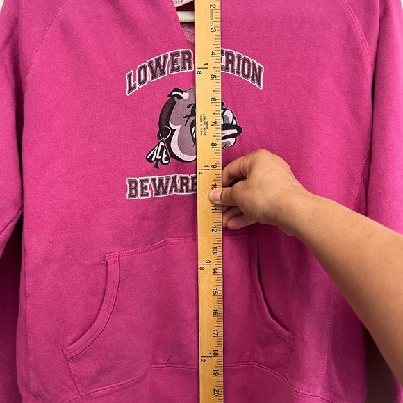 Lower Merion HS Aces Beware of the Dog Pink Hooded Sweatshirt Sz. M - Picture 5 of 6